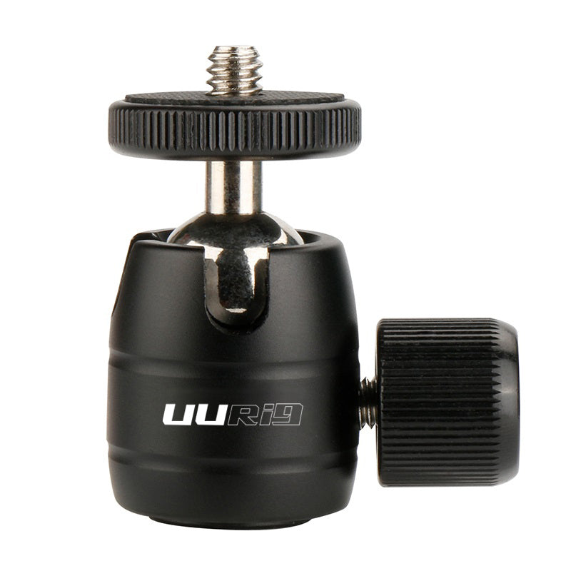 UURIG BH-02 Mini Ball Head Mount Adapter with 1/4&quot; Screw for Camera Cage Monitor 360-degree Rotating Gimbal Camera Accessories