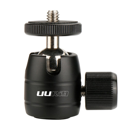 UURIG BH-02 Mini Ball Head Mount Adapter with 1/4&quot; Screw for Camera Cage Monitor 360-degree Rotating Gimbal Camera Accessories