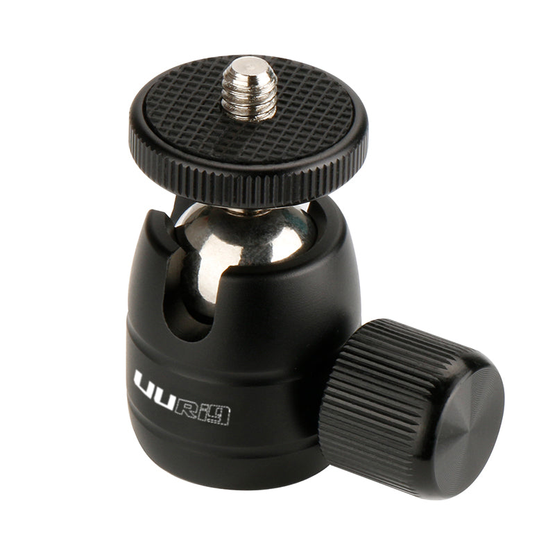 UURIG BH-02 Mini Ball Head Mount Adapter with 1/4&quot; Screw for Camera Cage Monitor 360-degree Rotating Gimbal Camera Accessories
