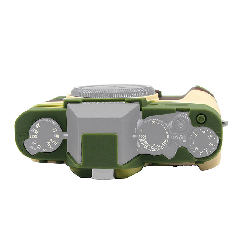 F38596-9 for Fujifilm X-T30 Soft Silicone Camera Sleeve Case Anti-drop Anti-dust SLR Camera Body Cover - Camouflage