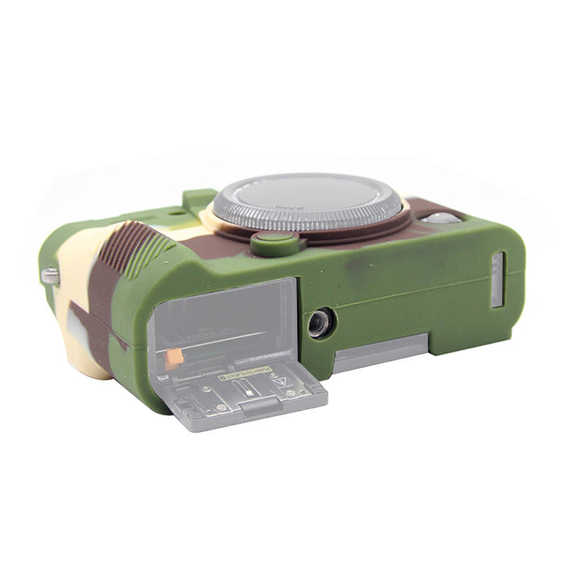 F38596-9 for Fujifilm X-T30 Soft Silicone Camera Sleeve Case Anti-drop Anti-dust SLR Camera Body Cover - Camouflage