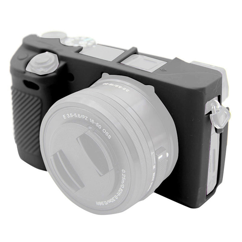 F34164 Anti-scratch Silicone Camera Sleeve Case for Sony A6500 Portable Protective Cover - Black