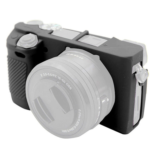 F34164 Anti-scratch Silicone Camera Sleeve Case for Sony A6500 Portable Protective Cover - Black