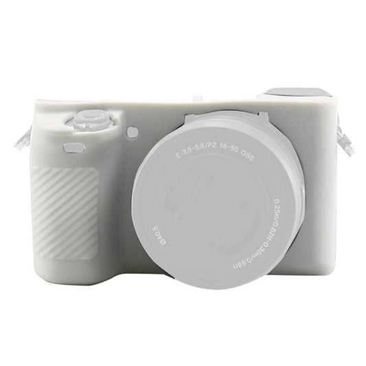 F34164 Anti-scratch Silicone Camera Sleeve Case for Sony A6500 Portable Protective Cover - White