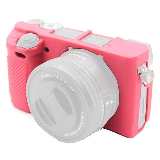 F34164 Soft Silicone Camera Case for Sony A6300 Portable Protective Cover - Red