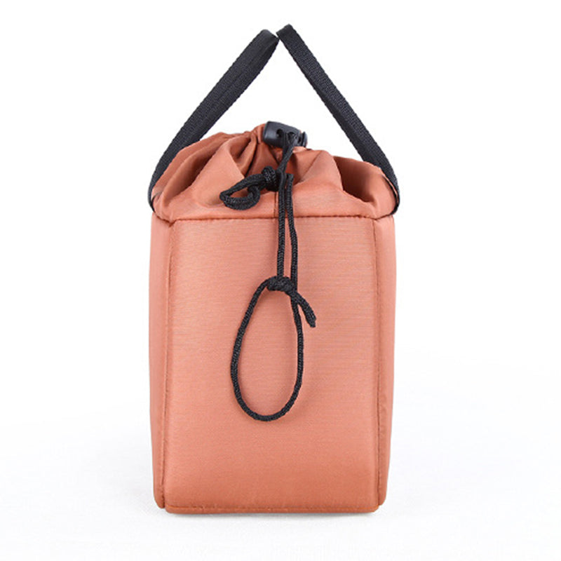 Drawstring Bag Anti-scratch DSLR Camera Bag Adjustable Padded Partition Camera Sleeve for Hiking Sightseeing Travelling