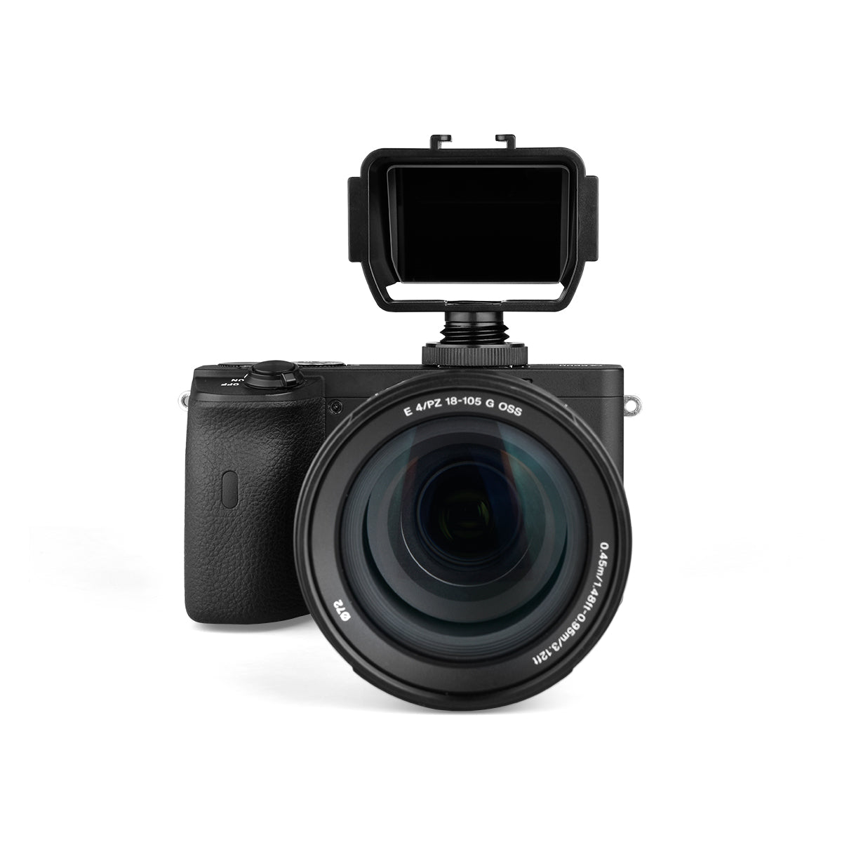 Yelangu A74 Vlog Selfie Flip Screen Cold Shoe Bracket Reverse Mirror Microphone Mount for Mirrorless Camera