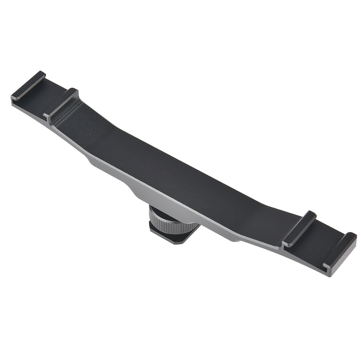 YELANGU A64 1-to-2 Camera Vlog Cold Shoe Extension Bar with 1/4inch Interface Bracket Universal Cold Shoe Mount Adapter for LED Lights/Microphones/Monitors/Audio Recorder Camera Accessory
