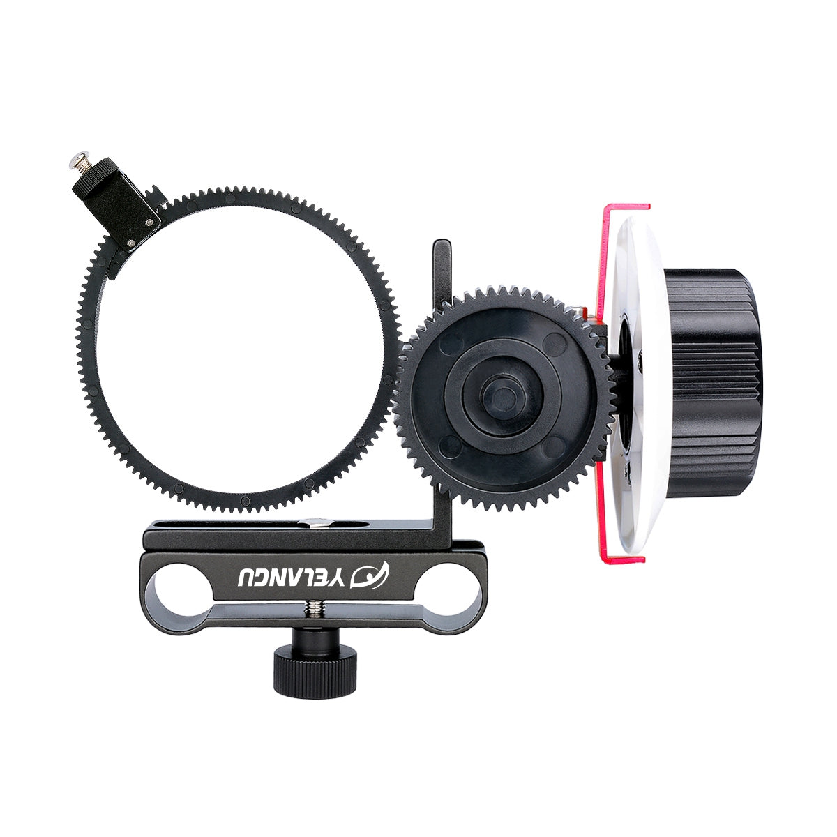 Yelangu F0 Follow Focus Camera with Gear Ring Strap for Canon/Nikon Cameras/Video Cameras/DSLR - Red