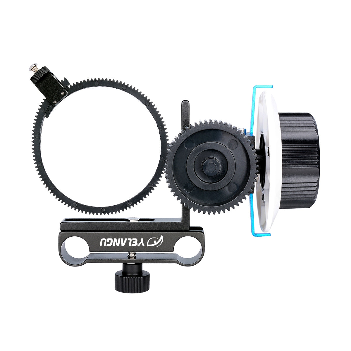 Yelangu F0 Follow Focus Camera with Gear Ring Strap for Canon/Nikon Cameras/Video Cameras/DSLR - Blue