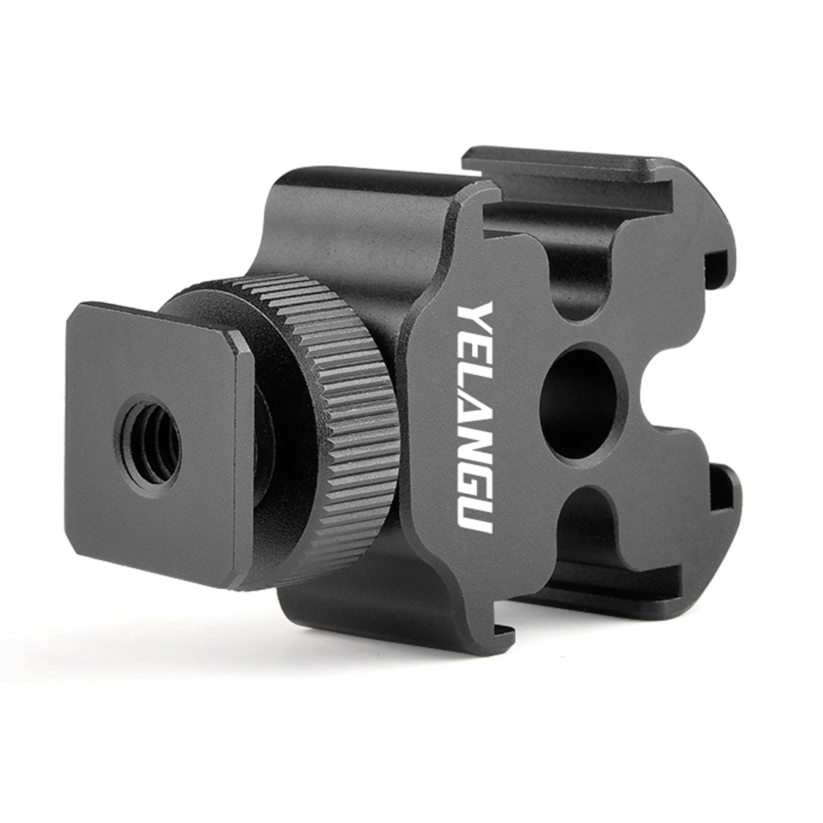 YELANGU A68 3-Side Cold Shoe Mount Adapter Camera Converter Bracket with 1/4&quot; Screw Hole for Fill Light Microphone Monitor