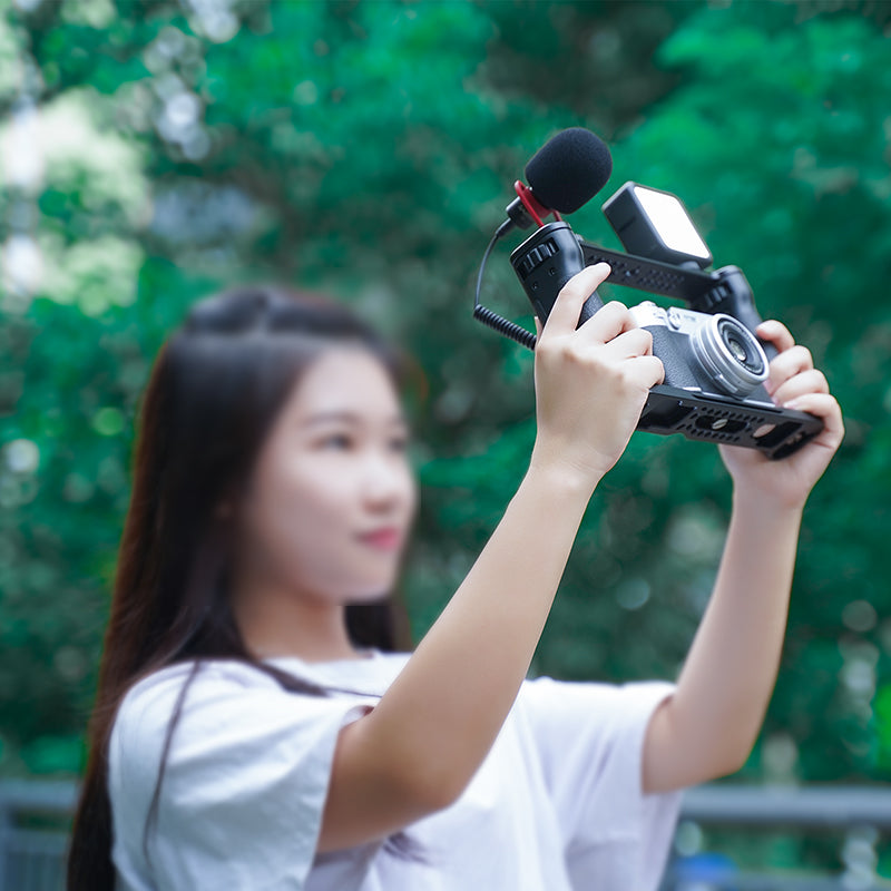 Uniqkart DH03 L-Shape Metal Handheld Frame Cage for DJI Zhiyun Feiyu Mobile Phone Stabilizer External Stand for Photography