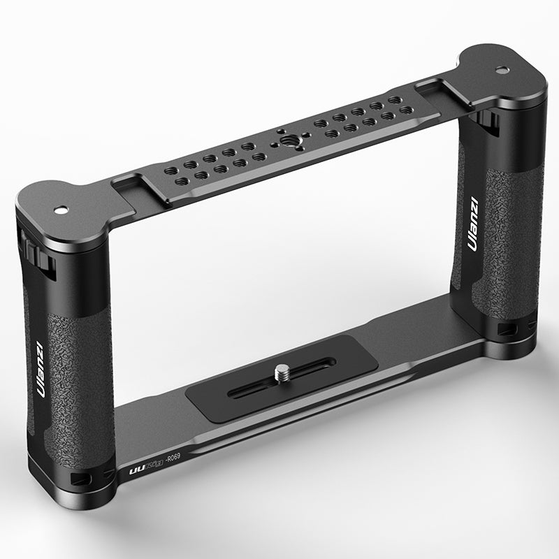 Uniqkart DH03 L-Shape Metal Handheld Frame Cage for DJI Zhiyun Feiyu Mobile Phone Stabilizer External Stand for Photography