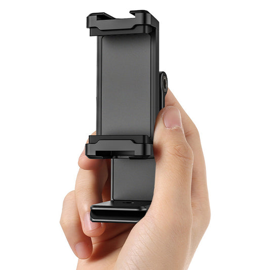 UURIG ST-22 Mobile Phone Tripod Mount Adjustable Clamp Mount Adapter with 1/4&quot; Screw and Arca for Photography Live-streaming Selfie Phone Clip Support 360-Degree Rotating