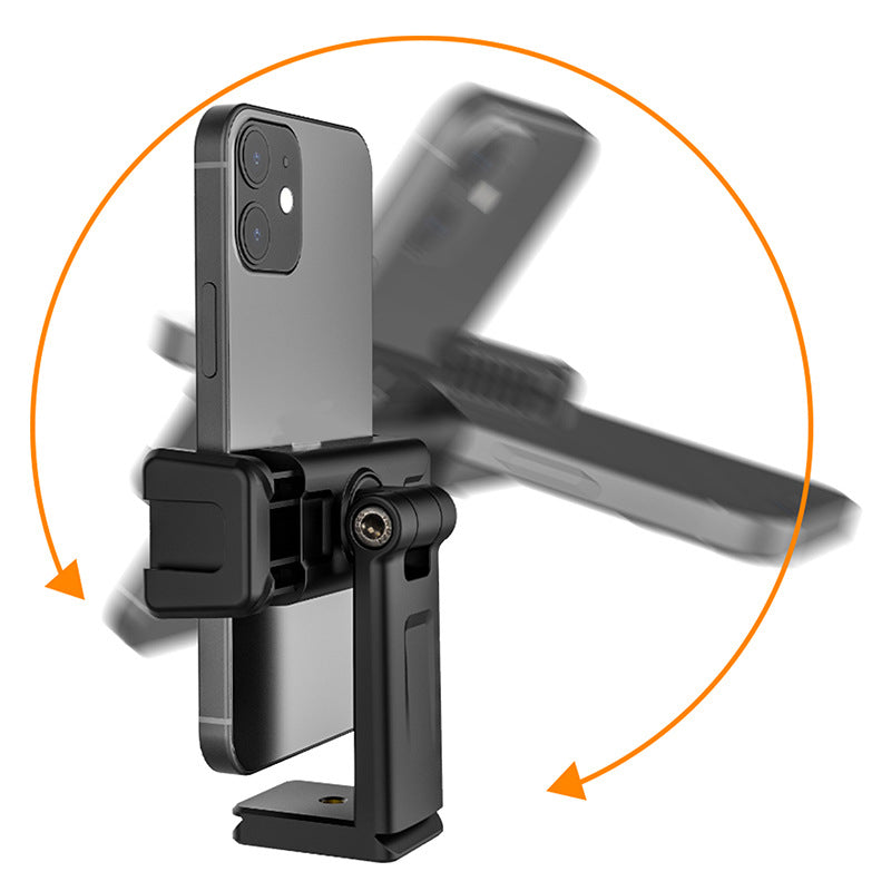 UURIG ST-22 Mobile Phone Tripod Mount Adjustable Clamp Mount Adapter with 1/4&quot; Screw and Arca for Photography Live-streaming Selfie Phone Clip Support 360-Degree Rotating