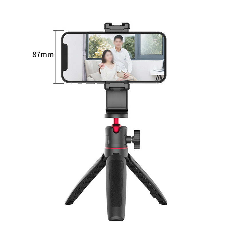 UURIG ST-22 Mobile Phone Tripod Mount Adjustable Clamp Mount Adapter with 1/4&quot; Screw and Arca for Photography Live-streaming Selfie Phone Clip Support 360-Degree Rotating
