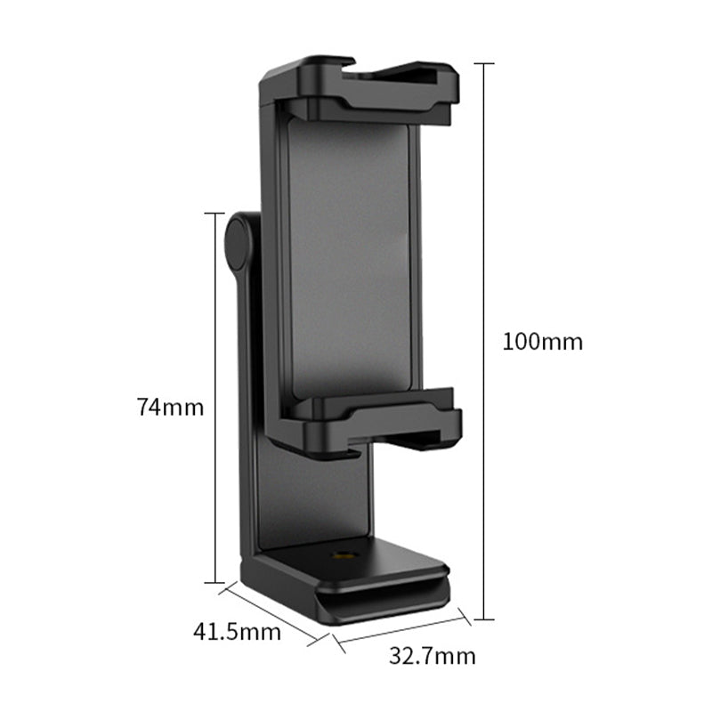 UURIG ST-22 Mobile Phone Tripod Mount Adjustable Clamp Mount Adapter with 1/4&quot; Screw and Arca for Photography Live-streaming Selfie Phone Clip Support 360-Degree Rotating
