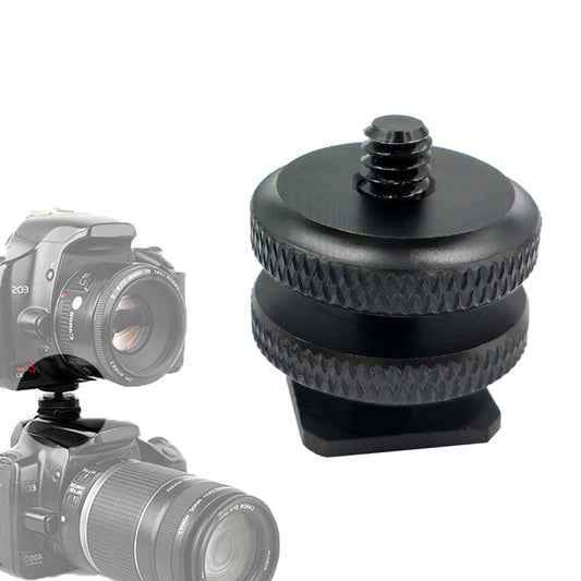 WESTAGE DSLR Camera Hot Shoe 1/4 inch Screw Adapter Aluminum Alloy Connector with Double Nut