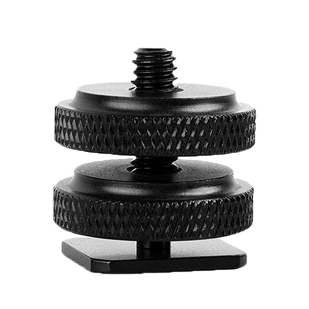WESTAGE DSLR Camera Hot Shoe 1/4 inch Screw Adapter Aluminum Alloy Connector with Double Nut