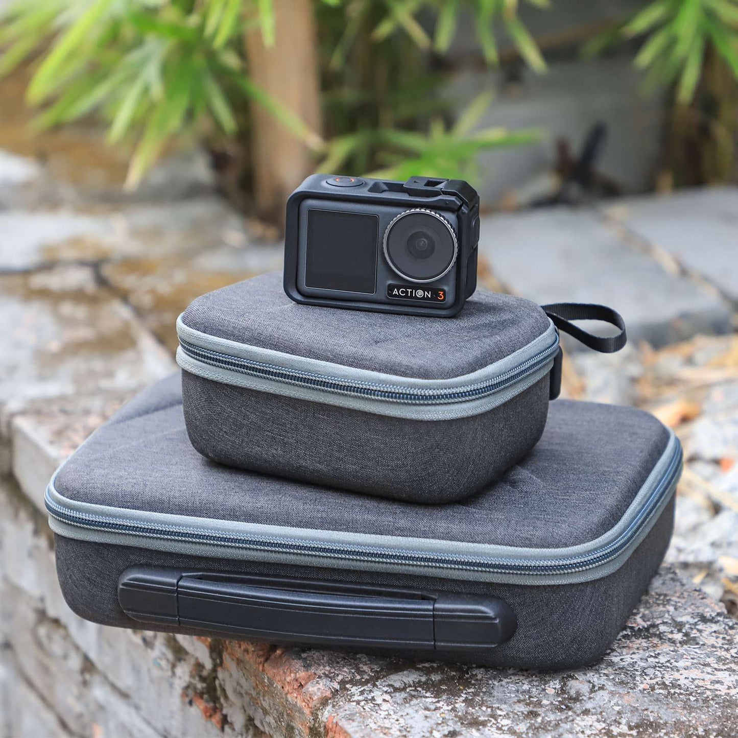 Uniqkart OA3-B511 For DJI Osmo Action 3 Adventure Combo Bag Portable Carrying Case Wear-Resistant Shockproof Bag with Handle