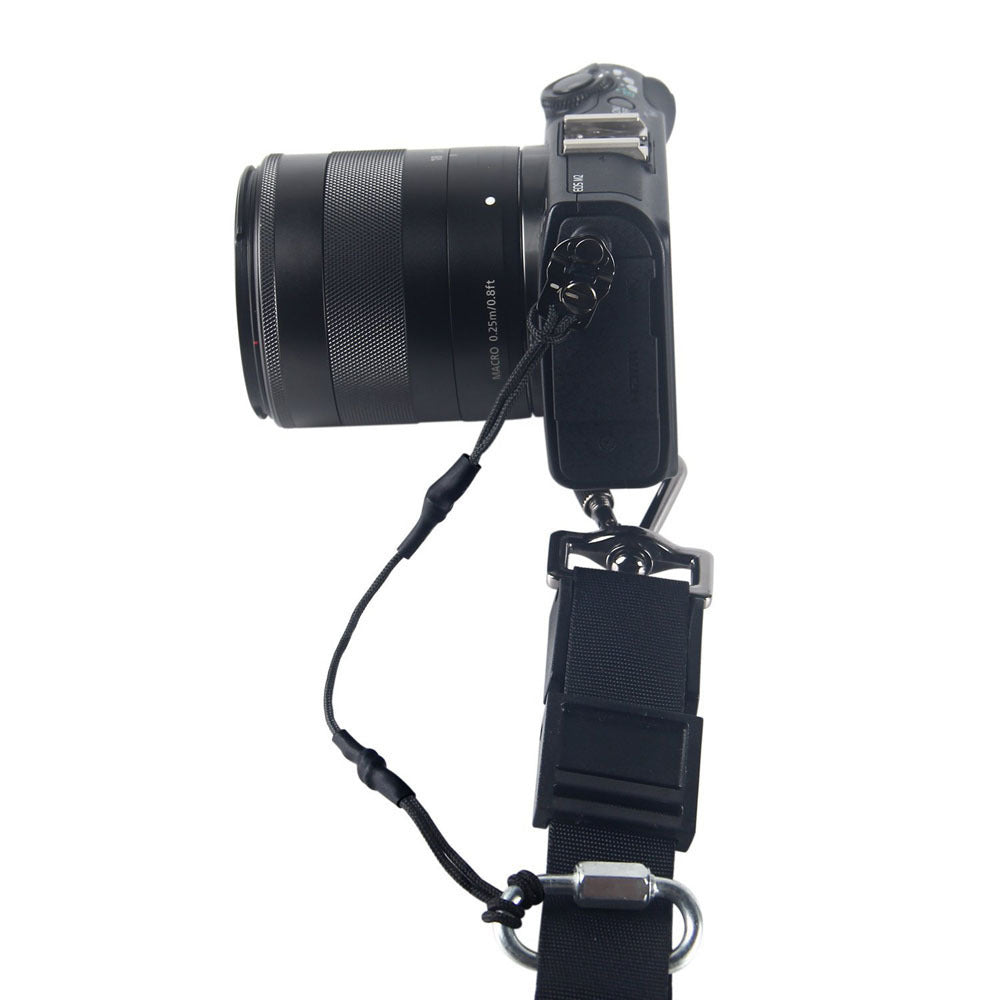 SLR Camera Carrying Strap Anti-Lost Drop Protection Safety Hanging Rope with Aluminum Alloy Buckle Hook