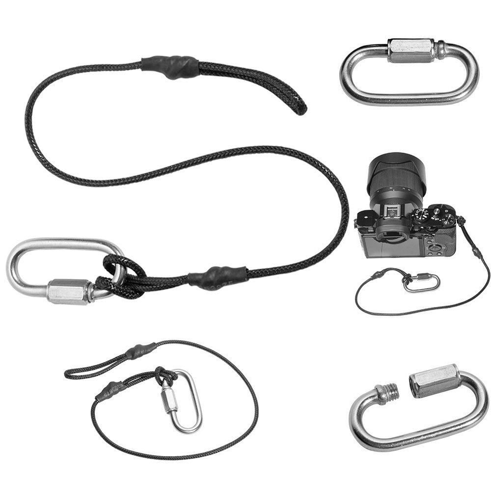 SLR Camera Carrying Strap Anti-Lost Drop Protection Safety Hanging Rope with Aluminum Alloy Buckle Hook