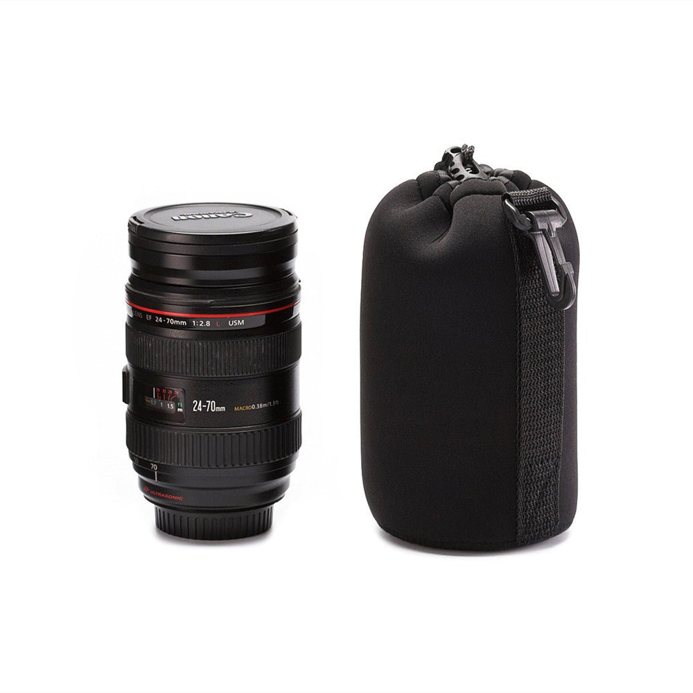 MATIN DSLR Camera Lens Pouch Drawstring Neoprene Protective Bag, Size L