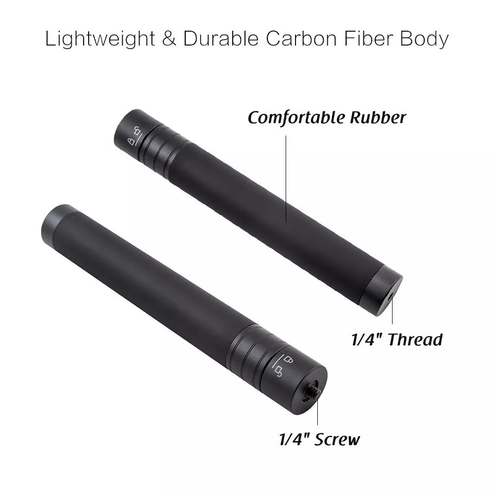 Universal Extension Rod Aluminum Alloy Handheld Pole Bar Adjustable Selfie Stick for 3-Axis Gimbal Stabilizer Camera Extended Stick with 1 / 4” Adapter
