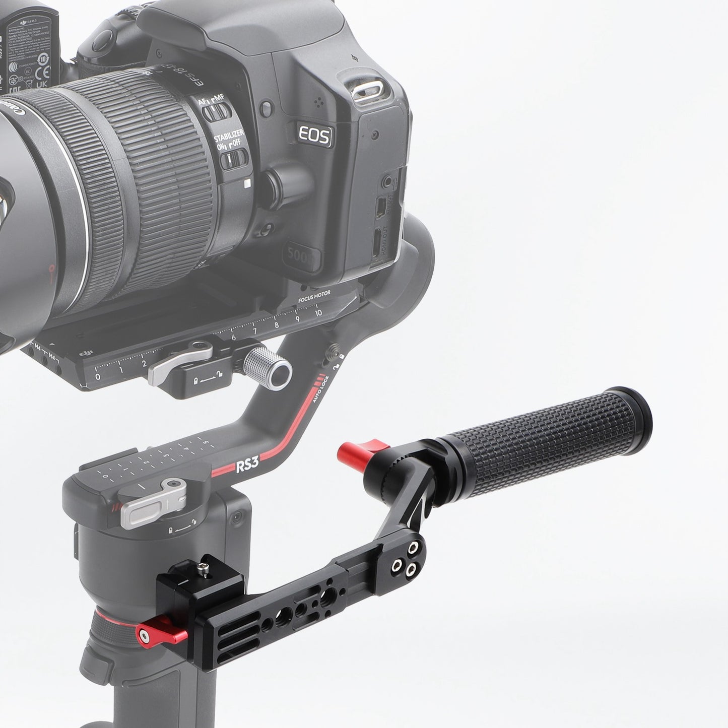 RO-TH521 Adjustable Sling Handgrip for DJI RS3 / RS 3 Pro / RS2 / RSC 2, CNC Aluminum Alloy Non-Slip Handle with 1 / 4&quot; and 3 / 8&quot; Screw Adapters