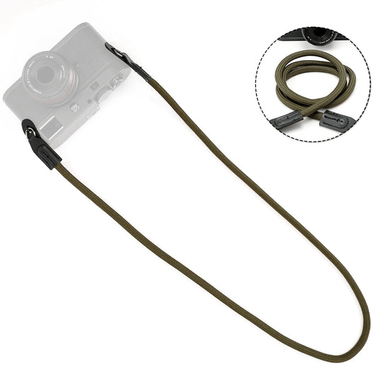 SZ Outdoor Camera Carrying Round Rope SLR Camera Neck Shoulder Strap Braided Rope - Green