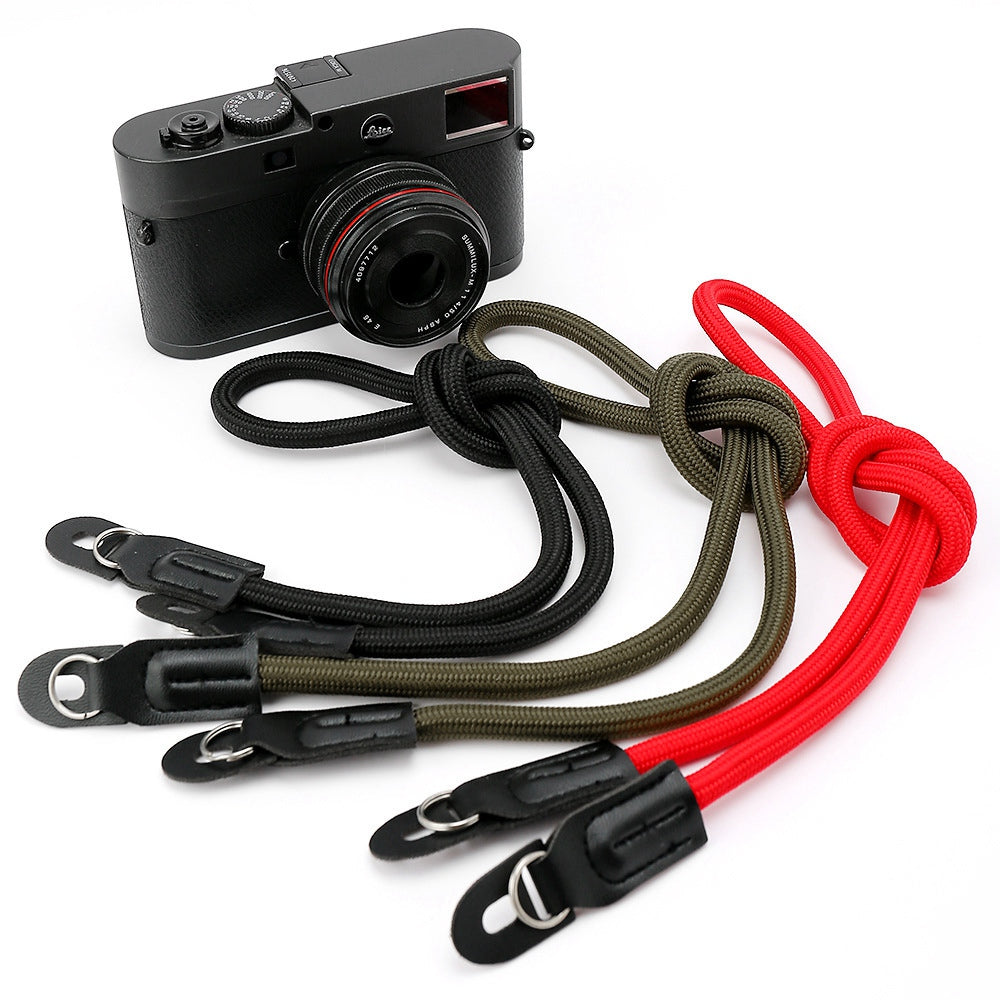 SZ Outdoor Camera Carrying Round Rope SLR Camera Neck Shoulder Strap Braided Rope - Red