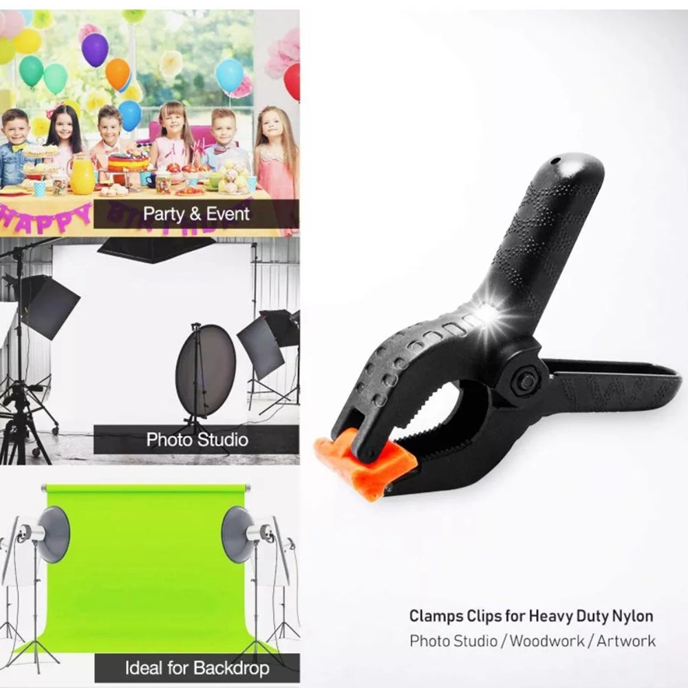 BY-01J Spring Clamp DIY Woodworking Tool Plastic Nylon Clamp Photo Studio Background Spring Clip