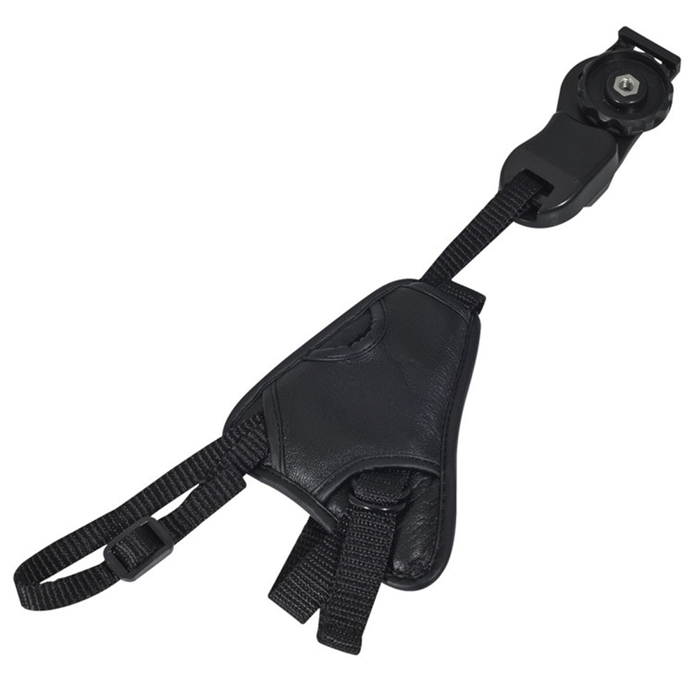 Camera Hand Strap PU Leather Secure Camera Grip Padded Anti-slip Camera Wrist Strap for DSLR SLR Cameras
