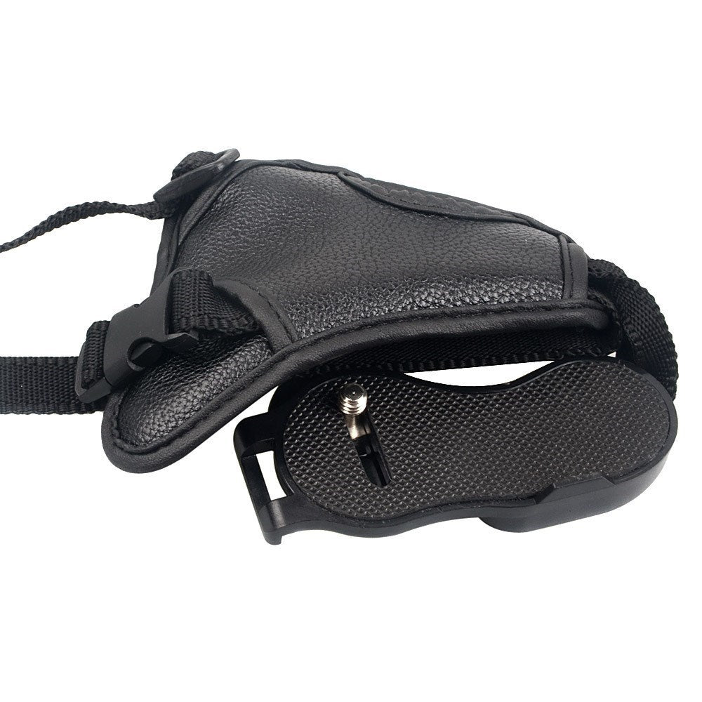 Camera Hand Strap PU Leather Secure Camera Grip Padded Anti-slip Camera Wrist Strap for DSLR SLR Cameras