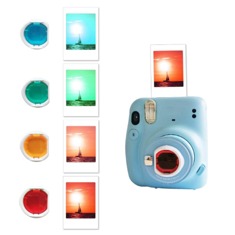 Instant Camera Accessories Compatible with Fujifilm Instax Mini 11, 14-in-1 Shutter Accessories Bundle with PU Leather Bag / Shoulder Strap / Instant Camera Gift Sets - Purple