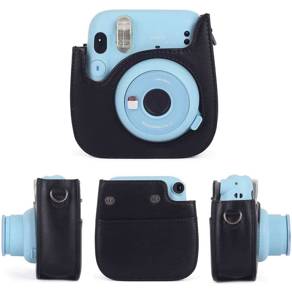 12-in-1 Instant Camera Accessories Kit for Fujifilm Instax Mini 11, Includes Bag, Album for Collecting / Displaying Photos - Black