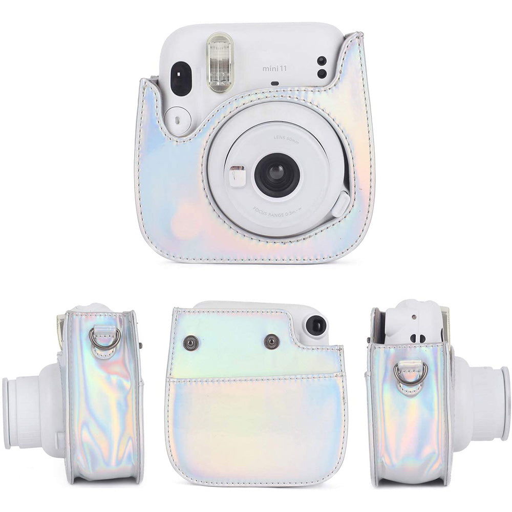 12-in-1 Instant Camera Accessories Kit for Fujifilm Instax Mini 11, Includes Bag, Album for Collecting / Displaying Photos - Magic Silver