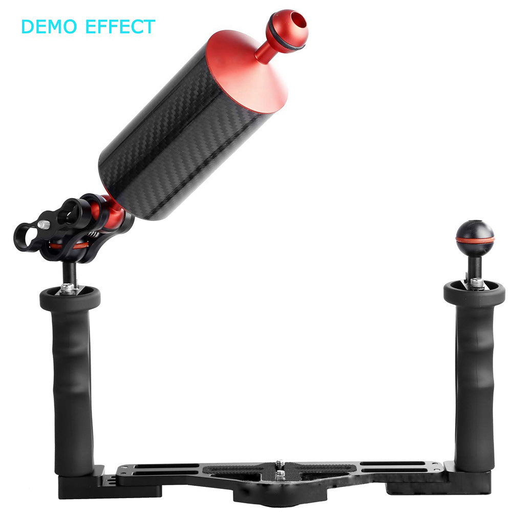 VELEDGE D60 8&quot; Carbon Fiber Float Arm Dual Ball Head Floating Arm for Underwater Diving