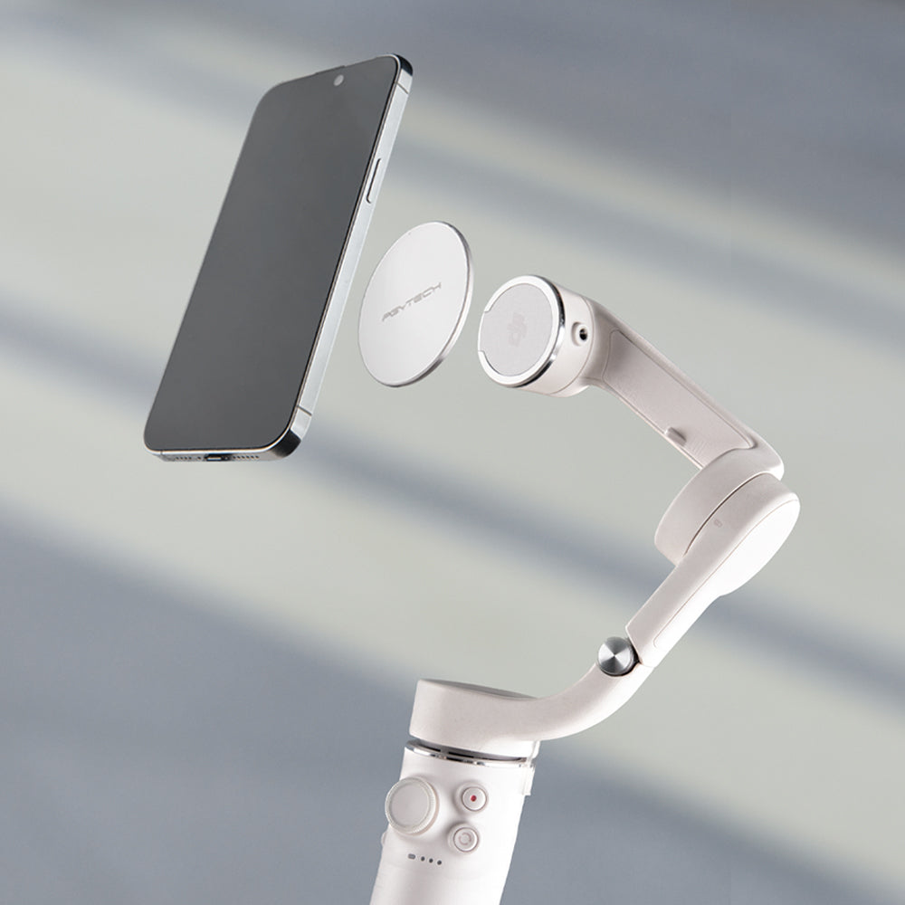 P-OS-022 Magnetic Phone Clamp Mount for DJI Osmo Mobile Magnetic Holder Adapter Compatible with iPhone 14 / 13 / 12