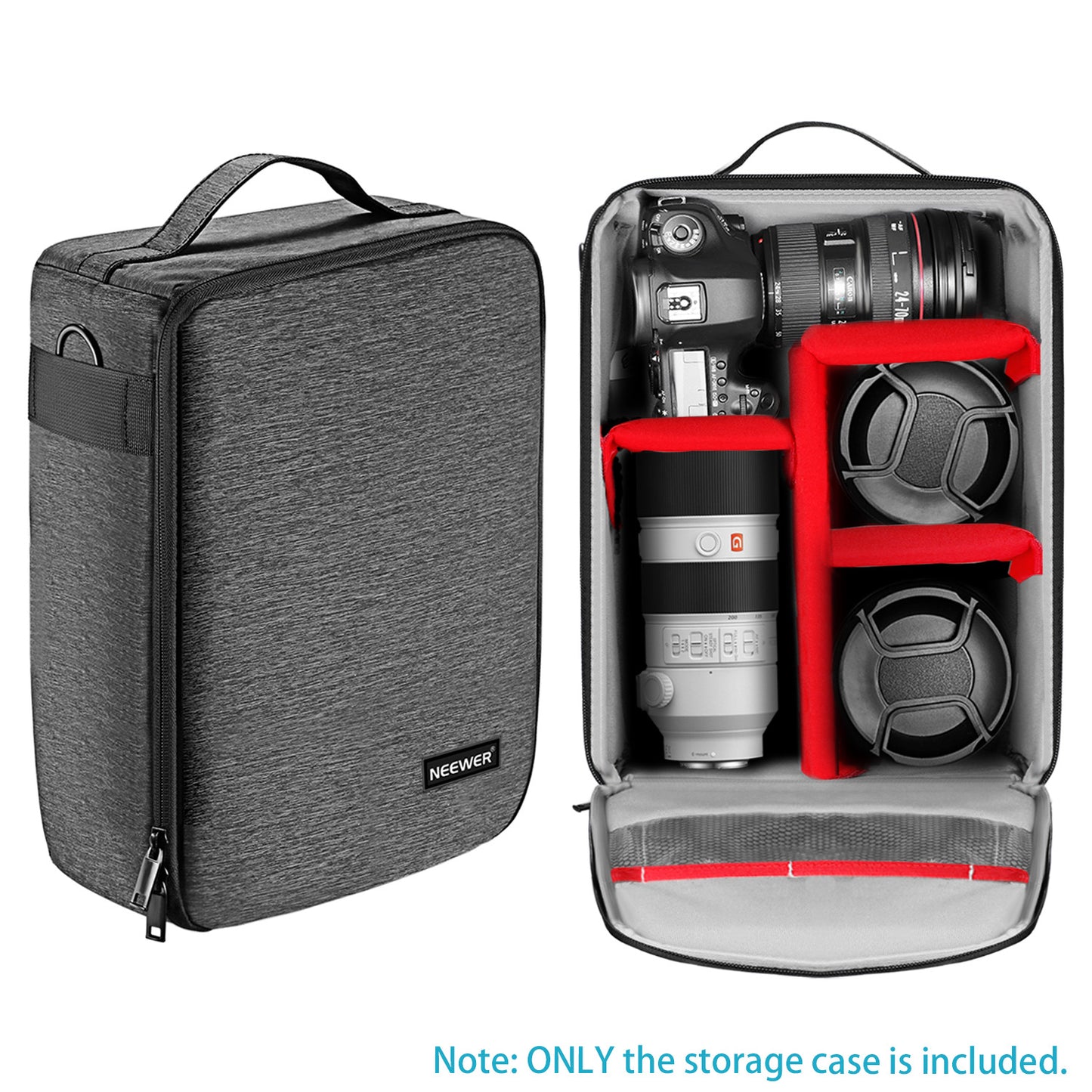 Uniqkart NW-747 Digital DSLR Camera Lens Storage Handbag Waterproof Nylon Shoulder Bag