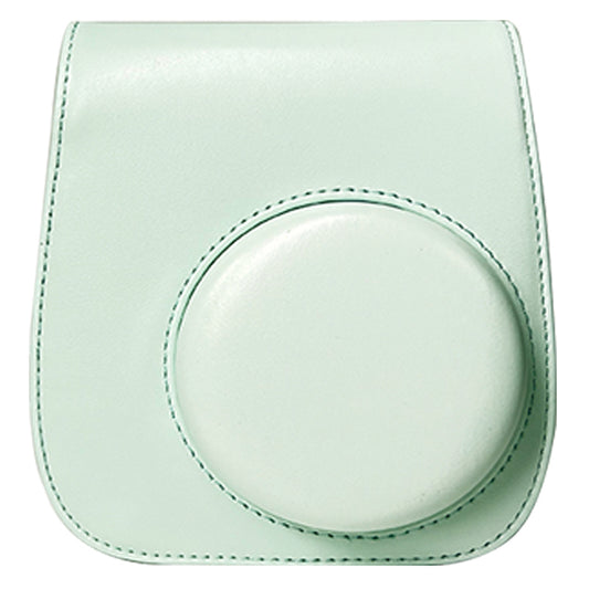 Uniqkart for Fujifilm Instax Mini 12  /  11  /  9  /  8 Carrying Case Shockproof PU Leather Cover Camera Shoulder Bag with Strap - Mint Green