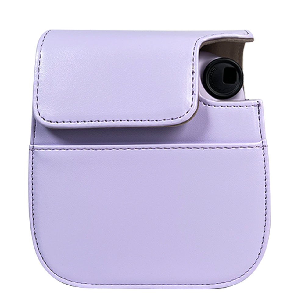 Uniqkart for Fujifilm Instax Mini 12  /  11  /  9  /  8 Carrying Case Shockproof PU Leather Cover Camera Shoulder Bag with Strap - Mint Green