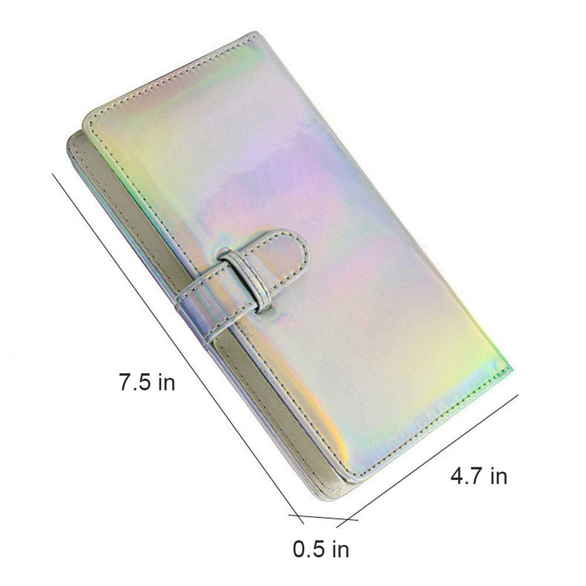 Uniqkart for Fujifilm Instax Mini 12 / 11 / 9 / 8 PU Leather Camera Case Cover Shoulder Bag with 3-inch Album - Magic Silver