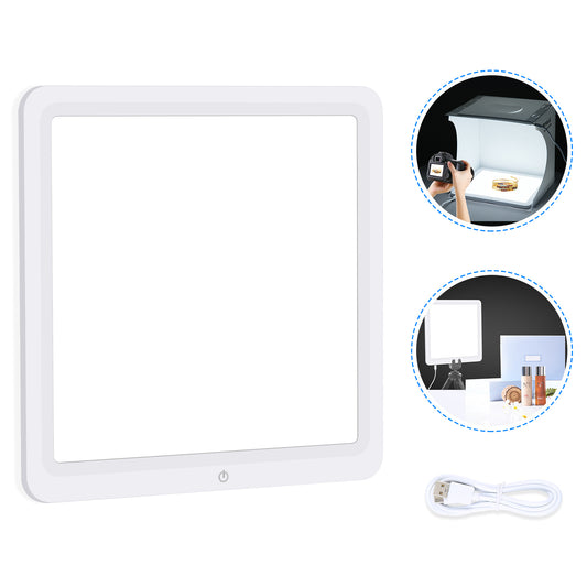 Puluz PU5131W 20cm Photography Shadowless Bottom Light Lamp Panel for Photo Studio Shoot Tent Box