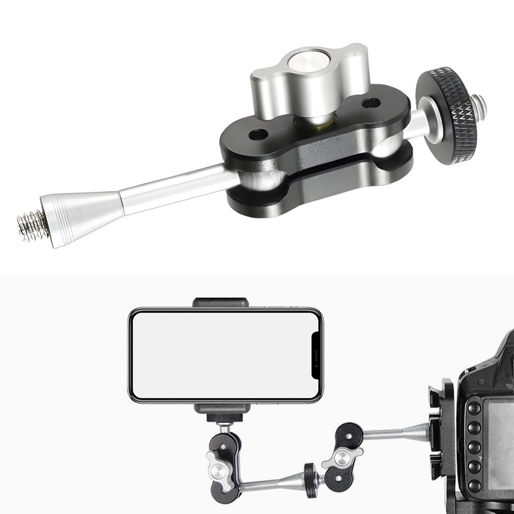 Uniqkart TM-3 Magic Arm Adapter Aluminum Alloy Adjustable Camera Mount Adapter for Video Light