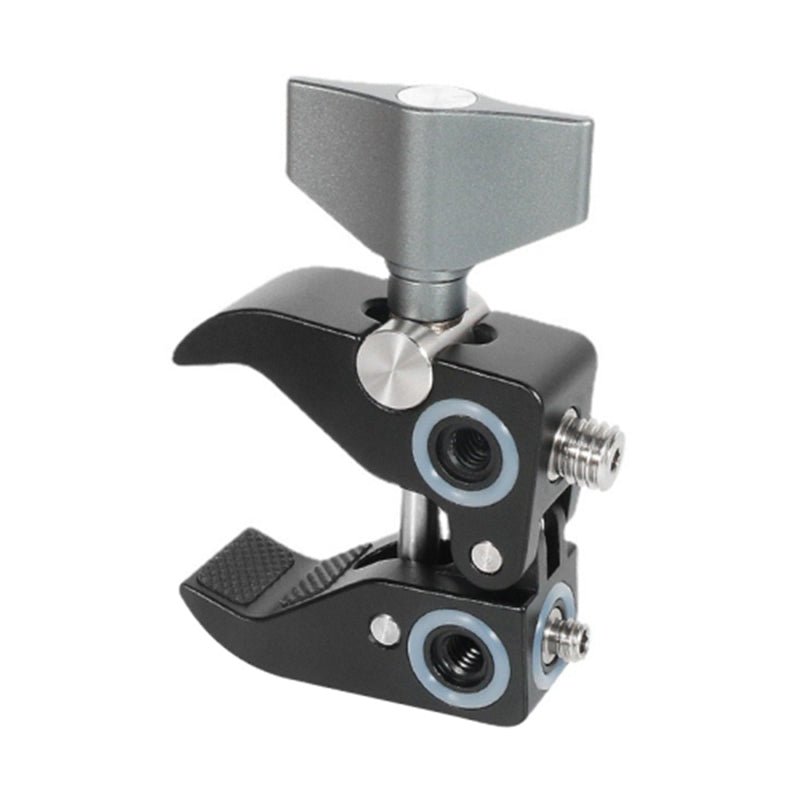 WN-40 Multifunctional Crab Clamp Mount Aluminum Alloy Desk Wall Panel Holder Clip with 1 / 4&quot; and 3 / 8&quot; Thread