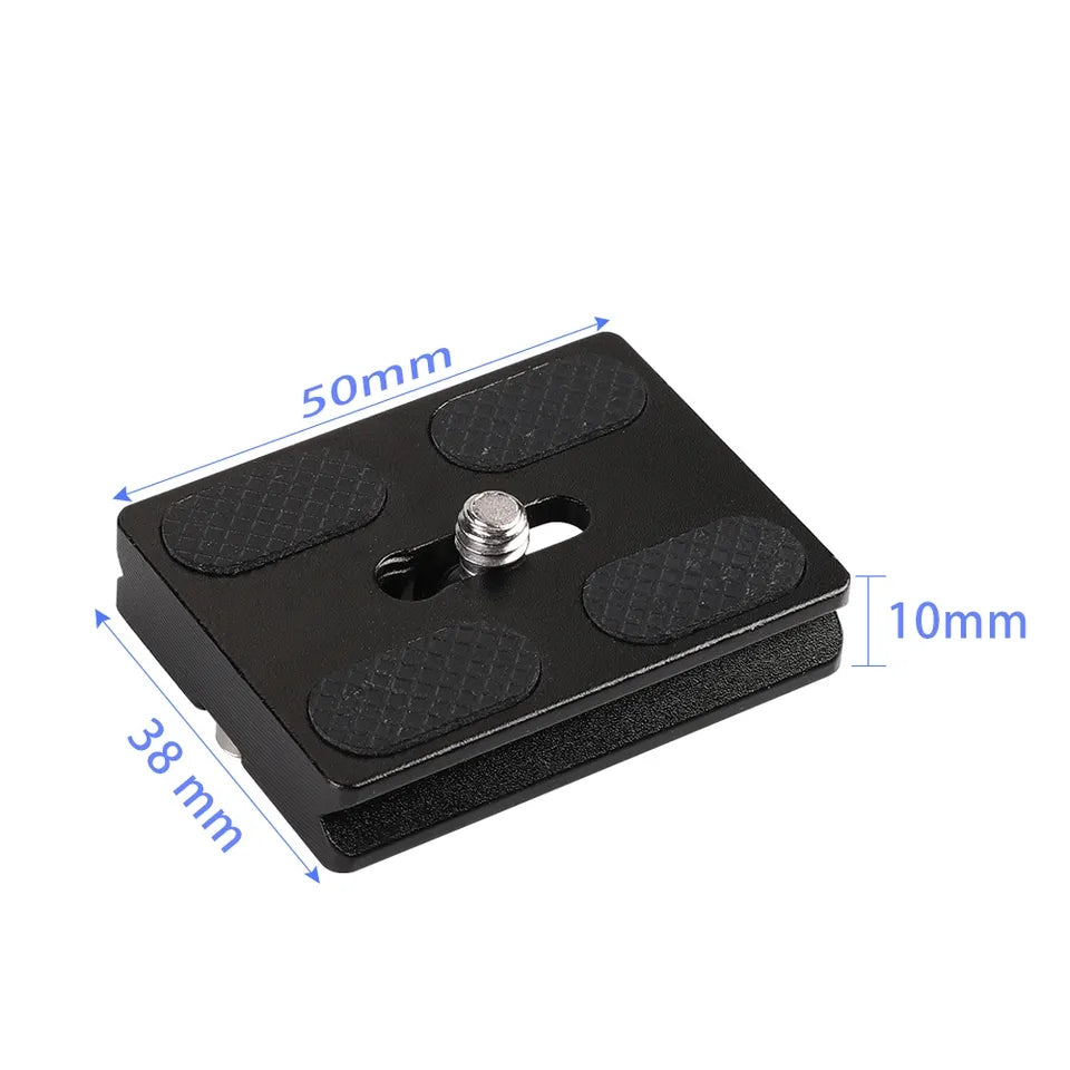 PU-50 Universal Camera Bottom Aluminum Alloy 1 / 4&quot; Screw Quick Release Plate