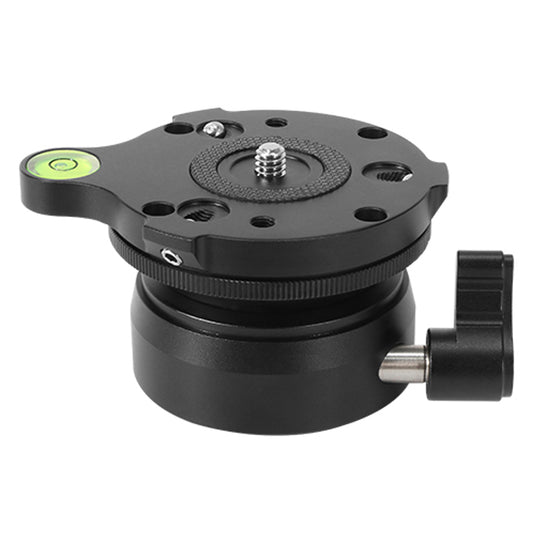 Uniqkart DY60N-A / S Tripod Leveling Base Half Ball Quick Tilted Up / Down 15 Degrees for Canon Nikon DSLR Cameras