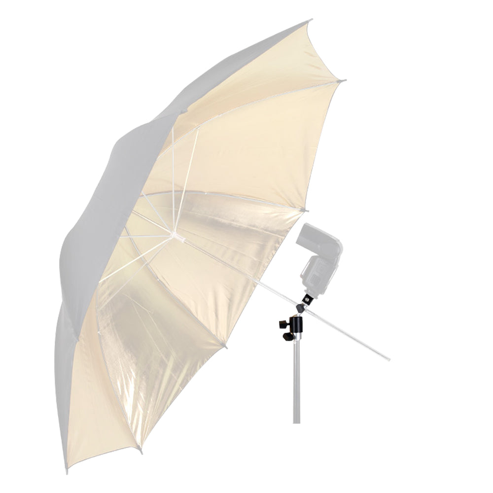 E003 Photography Reflector Holder Photo Video Studio 1 / 4&quot; Metal Light Mount Adapter with Umbrella Hole
