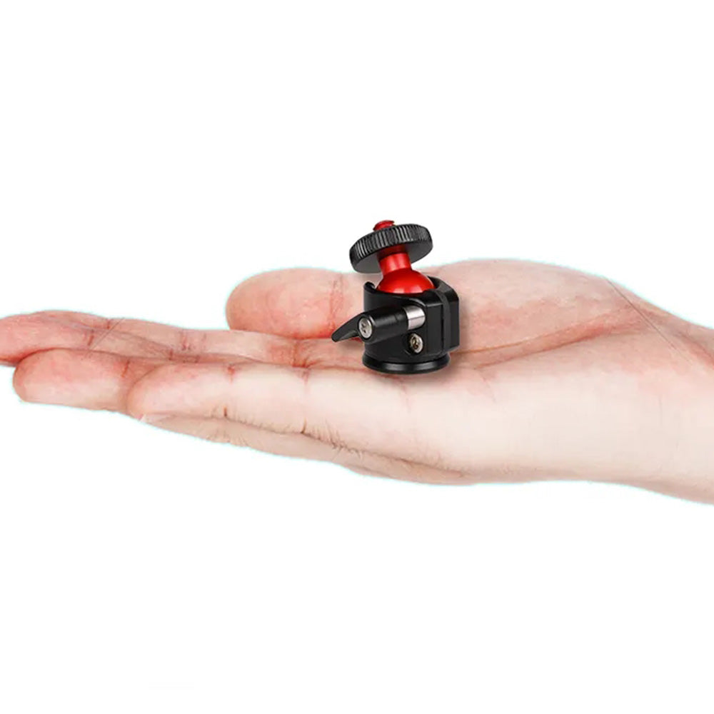 C017 For DSLR Camera Tripod Mount Holder Aluminum Alloy 360 Degree Rotating Ball Gimbal Mount Adapter with 1 / 4inch Screw